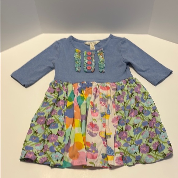 Matilda Jane Blue Pleated Embellished Dress - Picture 1 of 6